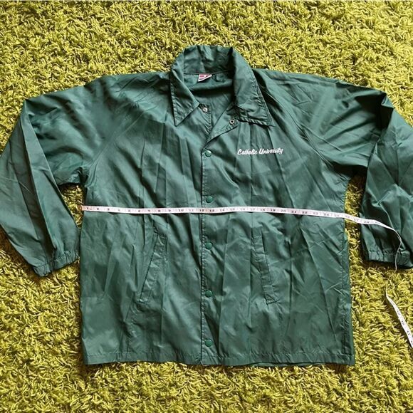 VINTAGE JACKET 90'S WINDBREAKER CATHOLIC UNIVERSITY - Picture 10 of 11